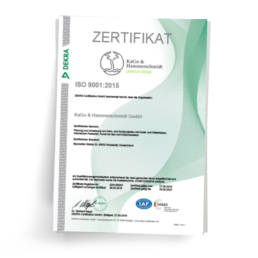 DEKRA Zertifikat ISO 9001:2015